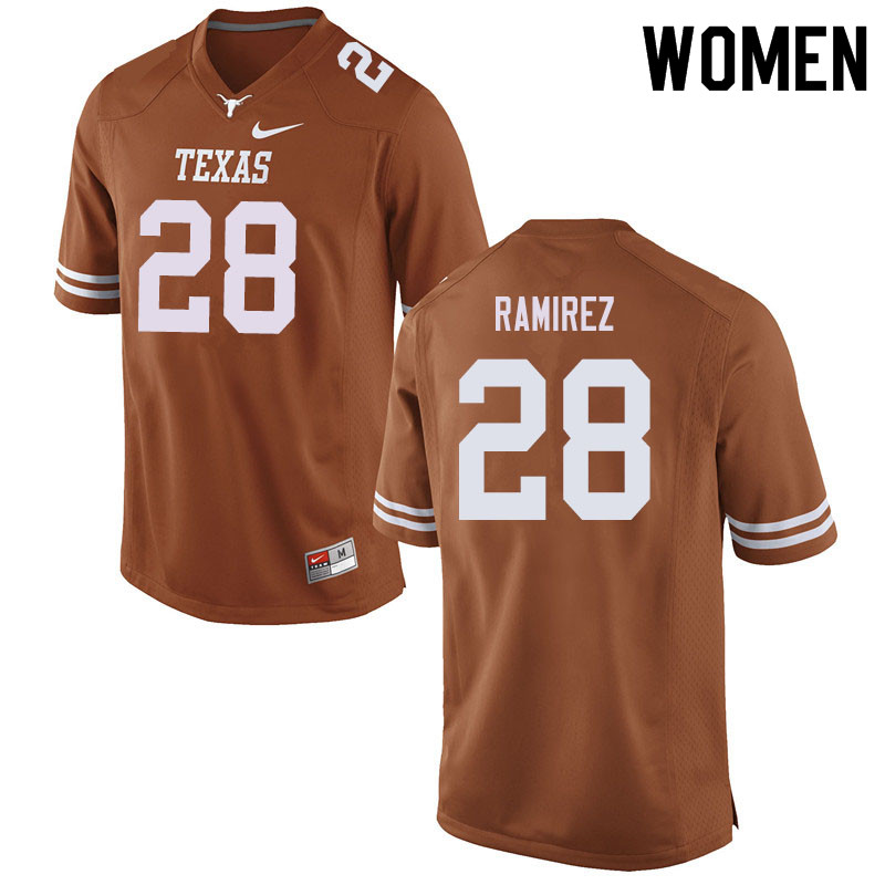 Women #28 Mason Ramirez Texas Longhorns College Football Jerseys Sale-Orange